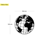 Weltkugel mit Seitengraden