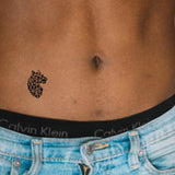 Tigerkopf geometrisch Profil Tattoo