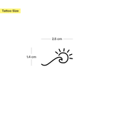 Welle mit Sonne Tattoo