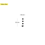 4 Punkte mit Strichpunkt II Tattoo