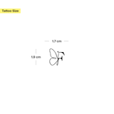 Schmetterling mit Initialen Tattoo (A-Z)