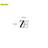 Schmetterling mit Initialen Tattoo (A-Z)