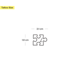Puzzleteil mit Initialen Tattoo (A-Z)