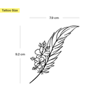 Feder mit Blumen Tattoo