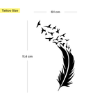 Feder mit Vögeln Tattoo
