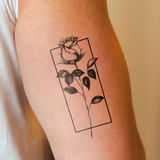 Rose mit Rahmen Tattoo