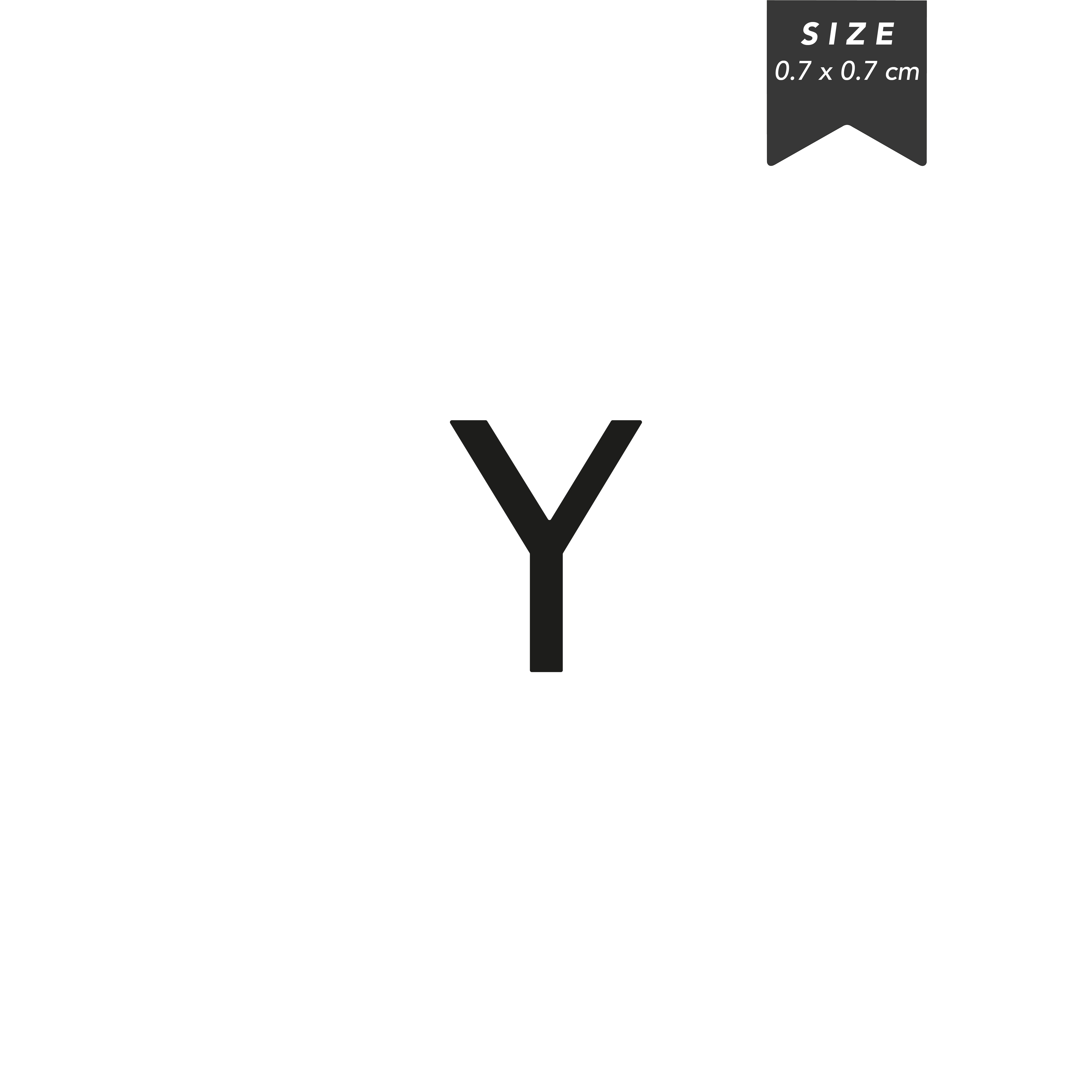 Y Großbuchstabe Temporäres Tattoo Inkster