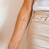 Thin Cross 2-Week-Tattoo Inkster
