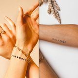 Mond Balance & Mondphasen Tattoo - Doppelpack