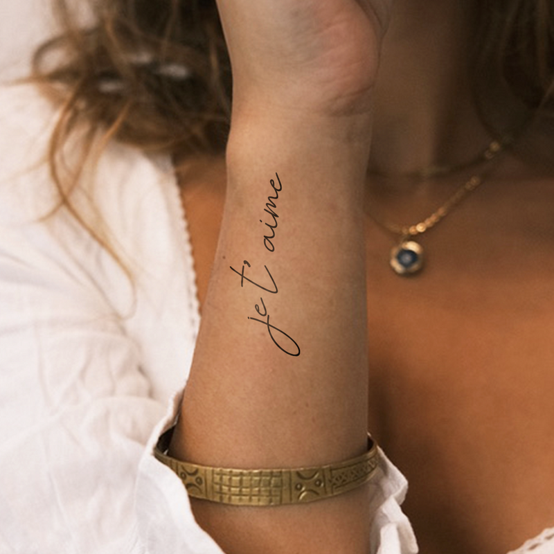 je t'aime handwritten