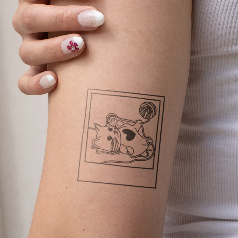 Katzen Polaroid Tattoo