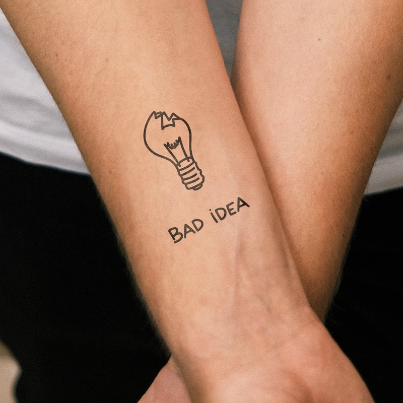 Bad Idea Glühbirnen Tattoo