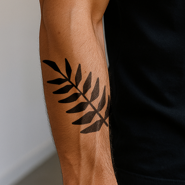 Große Blätter Tattoo