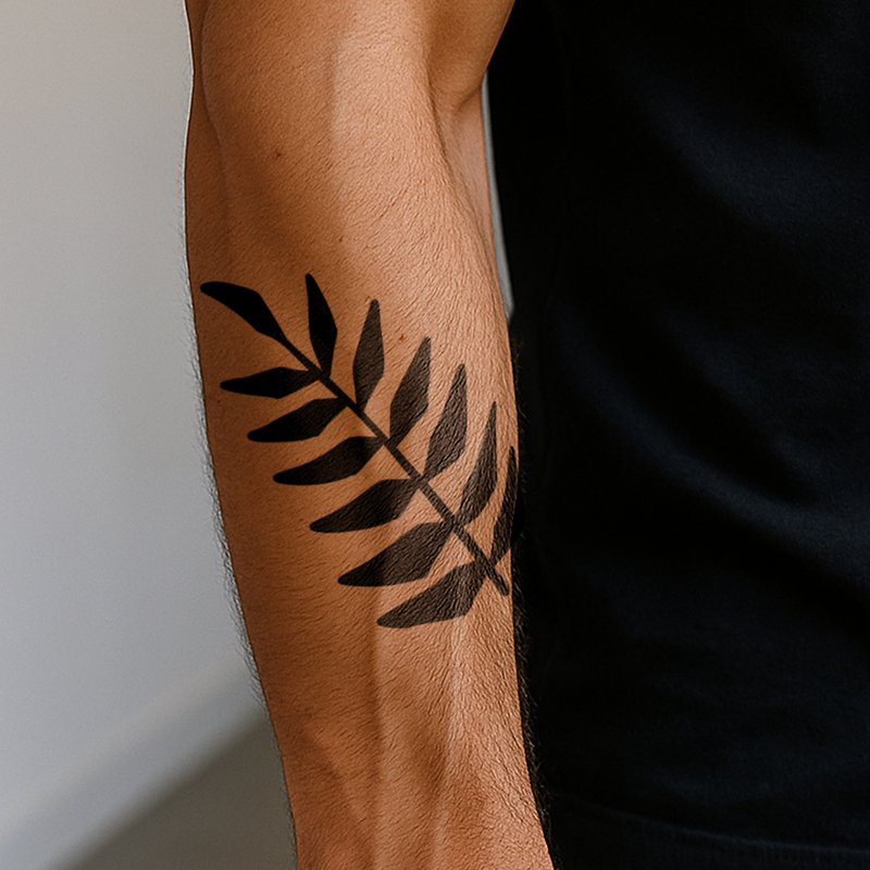 Große Blätter Tattoo