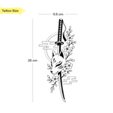 Kitsune Katana Tattoo