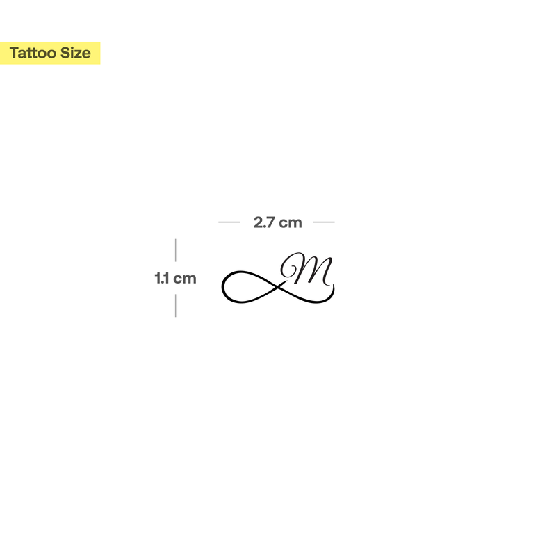 Unendlichzeichen mit Initialen Tattoo (A-Z)