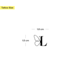 Schmetterling mit Initialen Tattoo (A-Z)