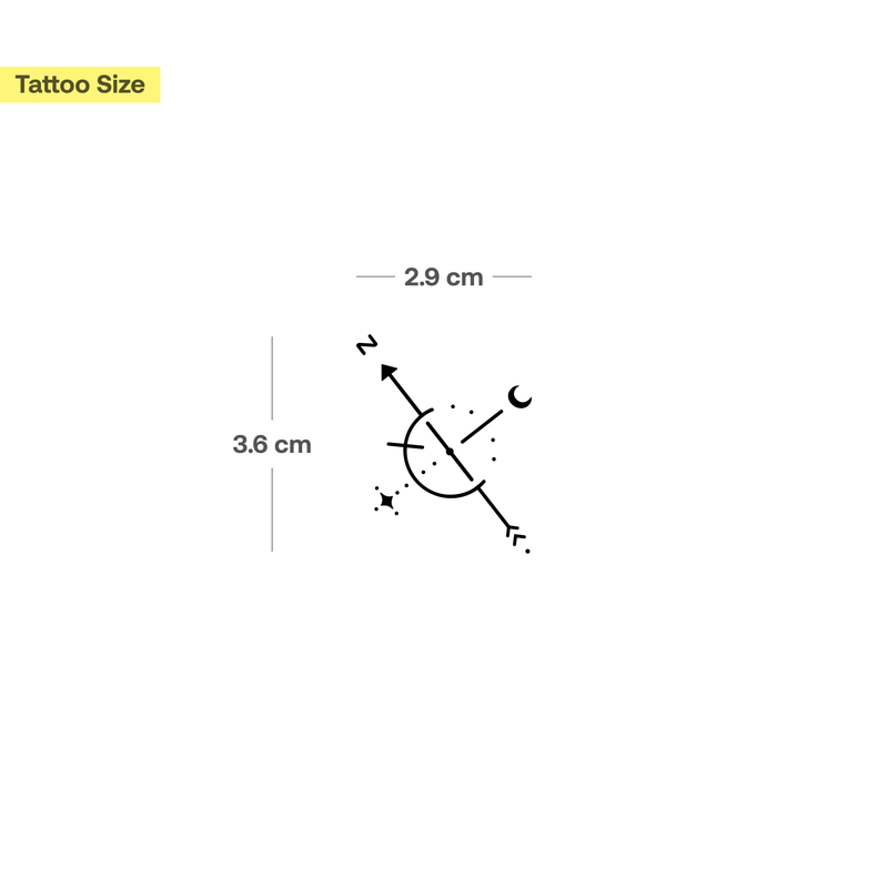 Gletscher & Kompass Tattoo - Doppelpack