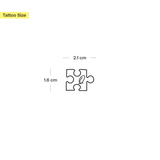 Puzzleteil mit Initialen Tattoo (A-Z)