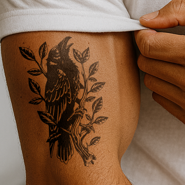 Dunkler Rabe Tattoo
