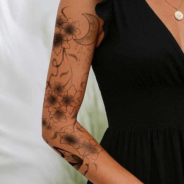 Kirschblüten im Mondschein Tattoo Sleeve