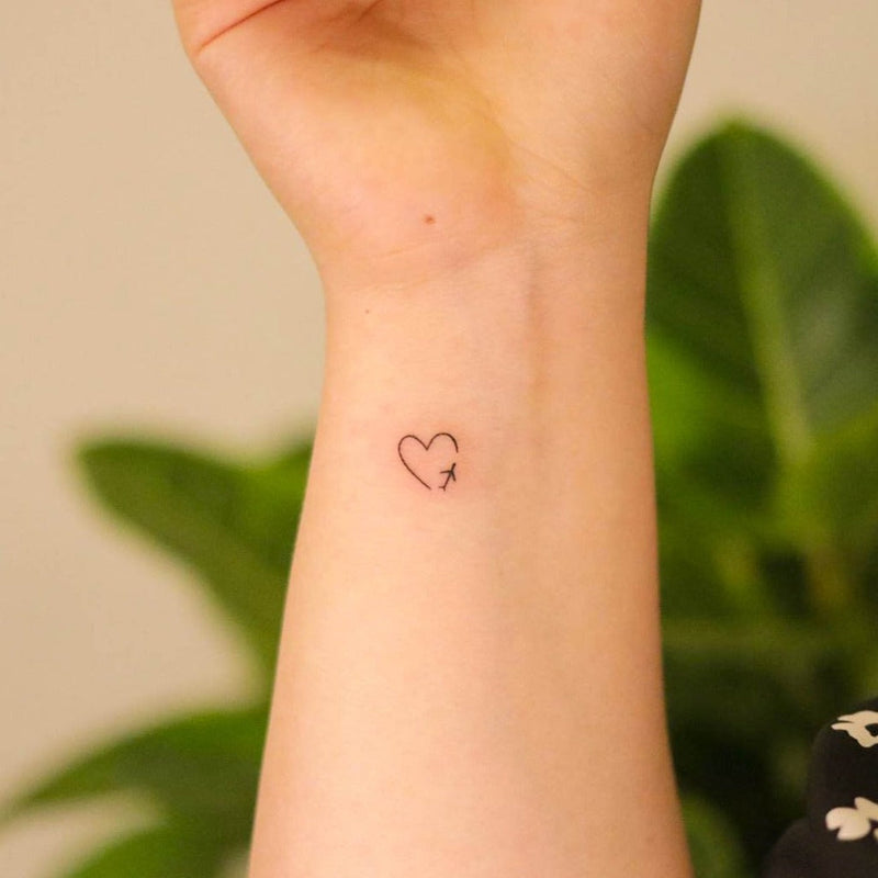 Heart Plane 2-Week-Tattoo Inkster